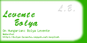 levente bolya business card